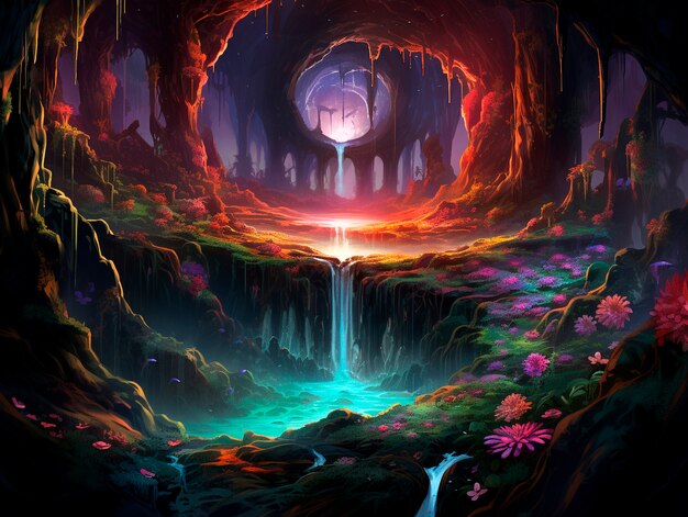fantasy endless hole landscape