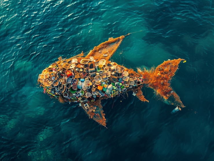 Free Photo fantasy fish made of plastic