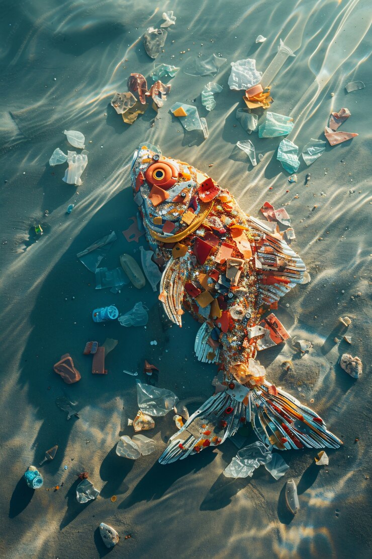 Free Photo fantasy fish made of plastic
