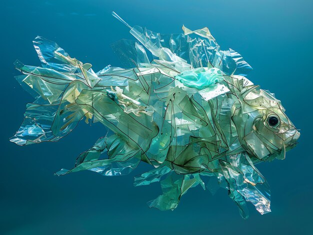 fantasy fish made of plastic