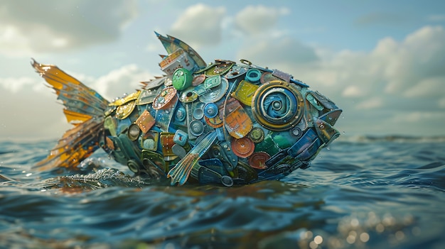 fantasy fish made of plastic