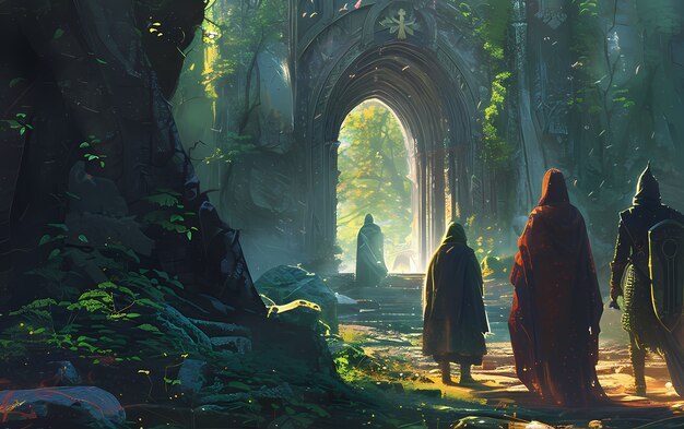 Fantasy group of adventurers