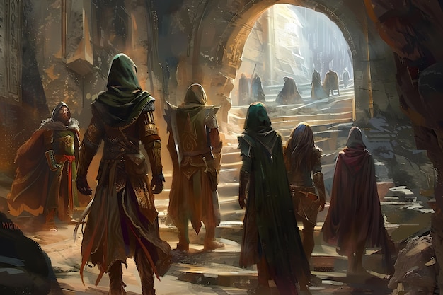 Fantasy group of adventurers