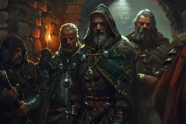 fantasy group of adventurers