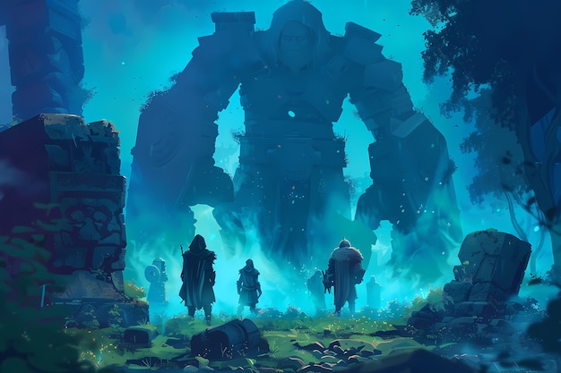 Fantasy group of adventurers