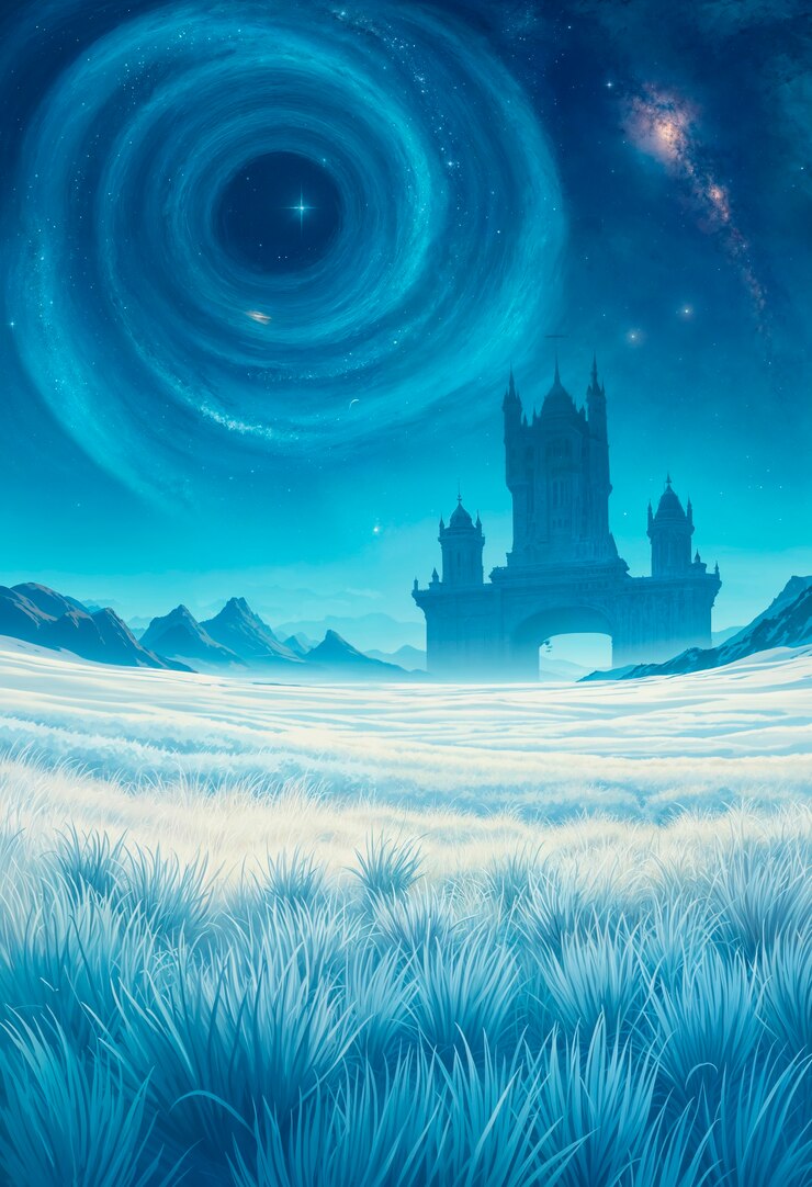 Free Photo fantasy landscape of alien planet illustration