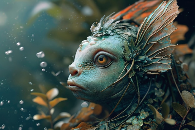 Free photo fantasy scene with surreal creature