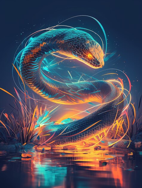 Fantasy snake illustration