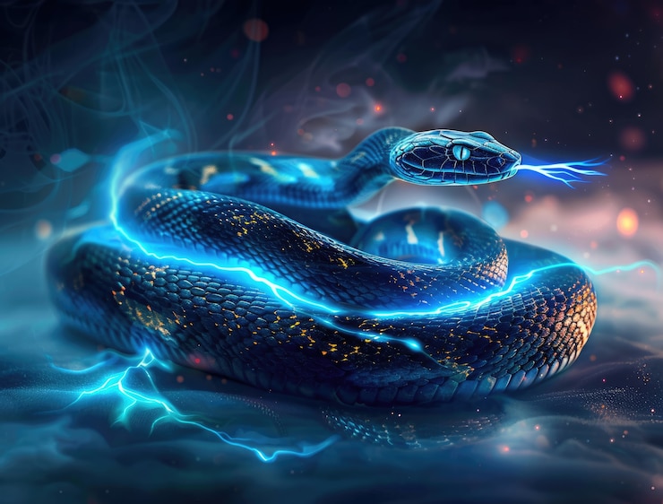 Free Photo fantasy snake illustration