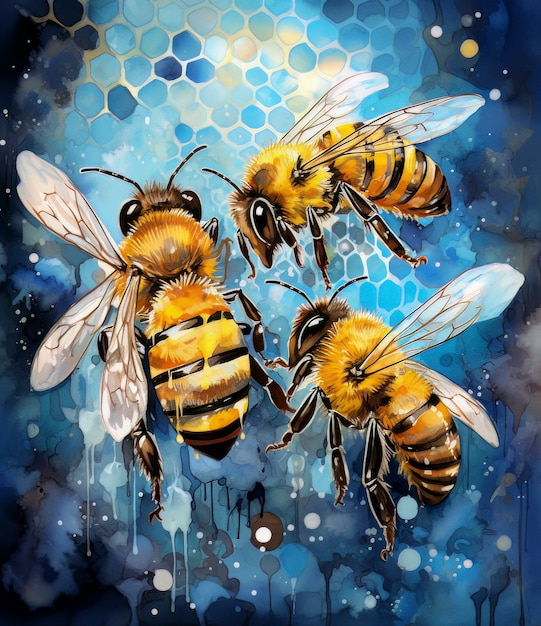 Fantasy style bee in nature