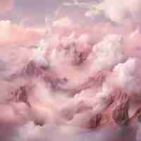 Free photo fantasy style clouds and mountains