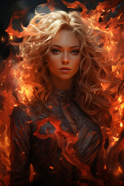 Free photo fantasy style  fire