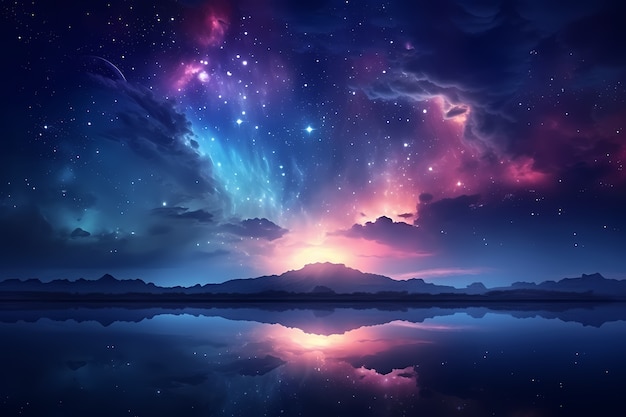 Free photo fantasy style galaxy background