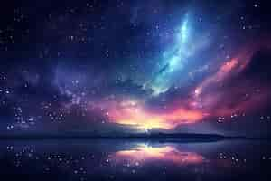 Free photo fantasy style galaxy background