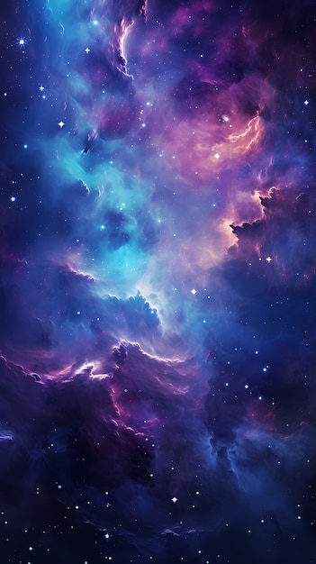 Free photo fantasy style galaxy background