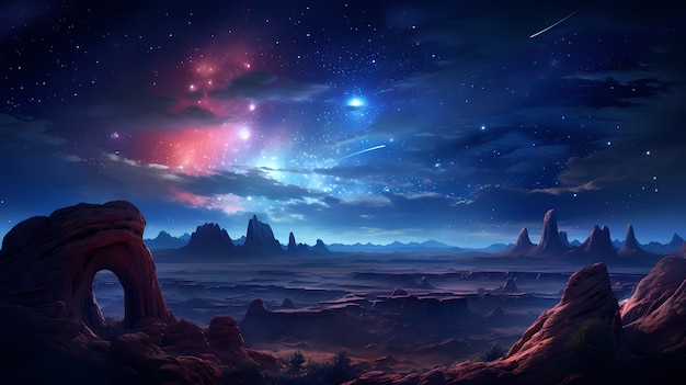 Fantasy style galaxy background