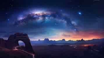 Free photo fantasy style galaxy background