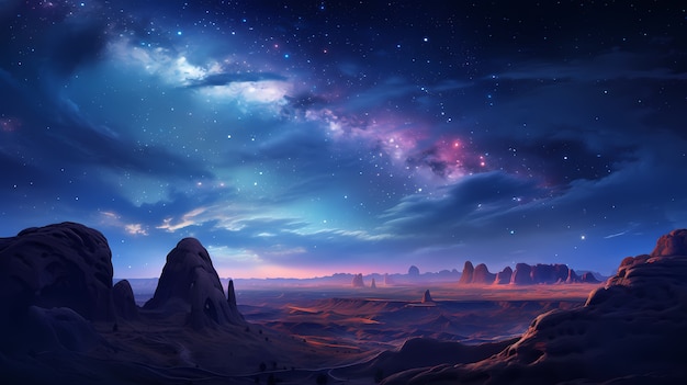 Free photo fantasy style galaxy background