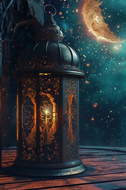 Fantasy style lantern for islamic ramadan celebration