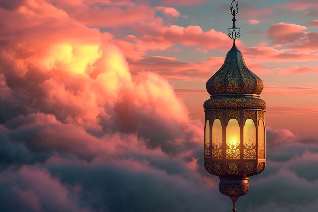 이슬람 라마단 축하를 위한 판타지 스타일의 등불