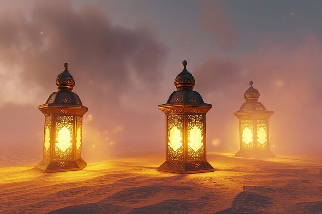 Fantasy style lantern for islamic ramadan celebration