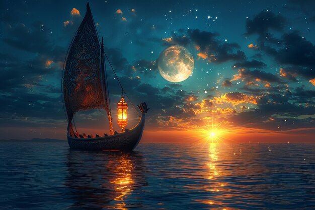 Fantasy style lantern for islamic ramadan celebration