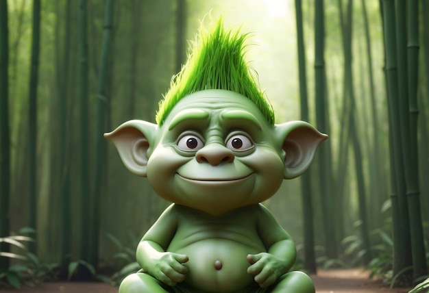 Free photo fantasy troll in beautiful environment