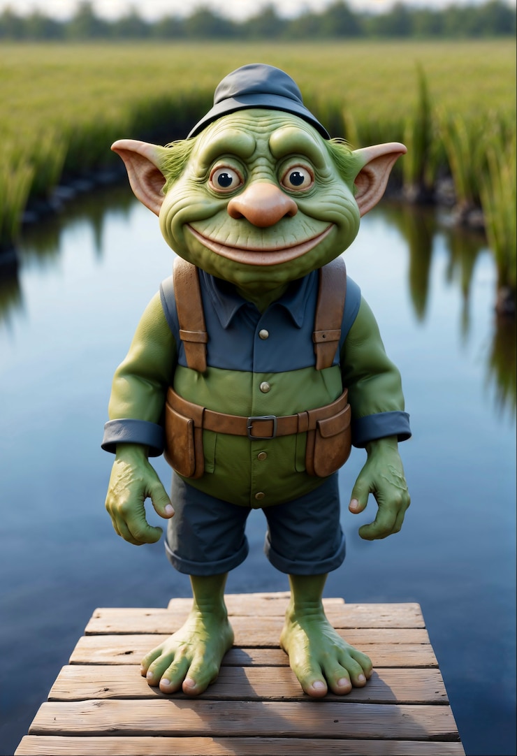 Free Photo fantasy troll character in natural environment