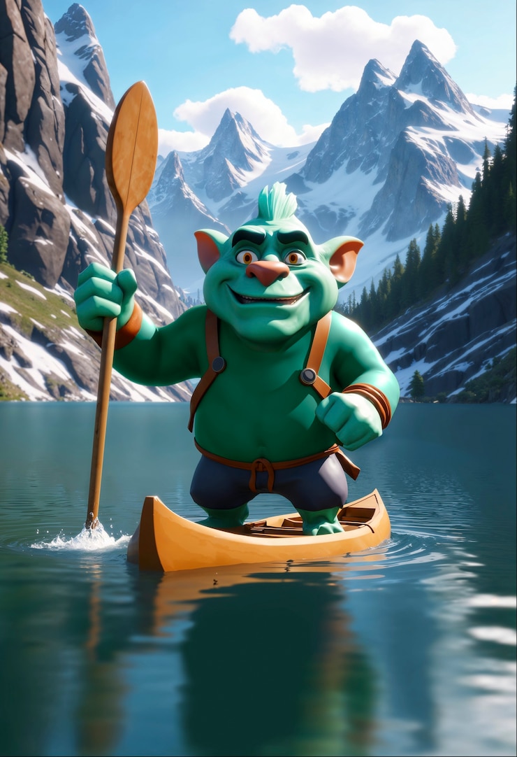 Free Photo fantasy troll character in natural environment
