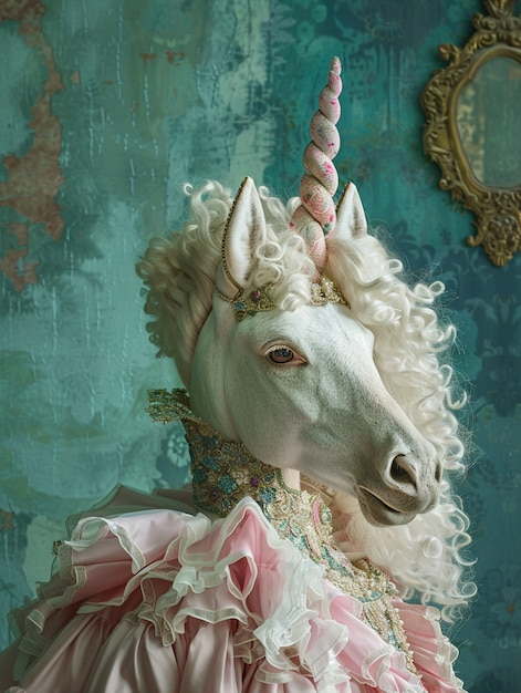 Fantasy unicorn head