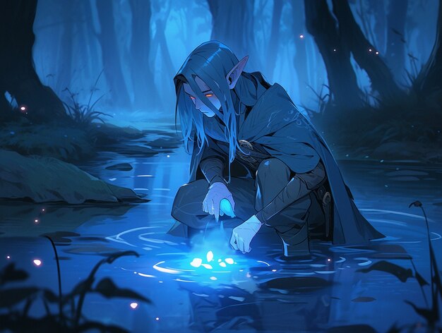 Fantasy water character