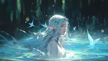 Free photo fantasy water character