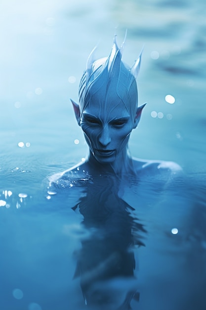 無料写真 ファンタジーな水のキャラクター