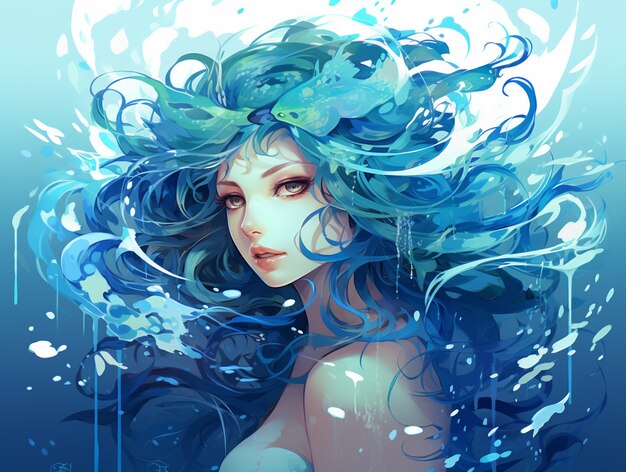 Fantasy water character