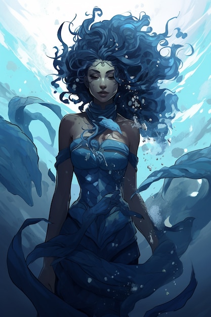 Fantasy water character