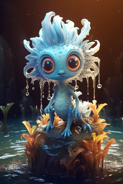 ファンタジーな水のキャラクター