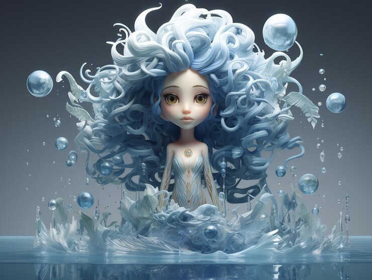 Free Photo fantasy water  character