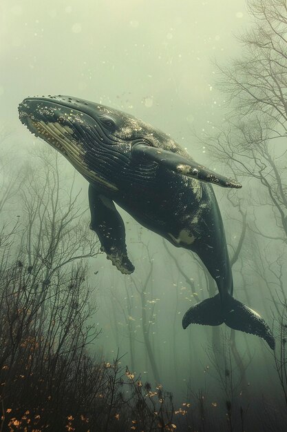 空に浮かぶ幻想のクジラ