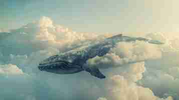 Foto gratuita fantasy whale in the sky