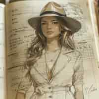 Foto gratuita fashion design sketch in digital art style