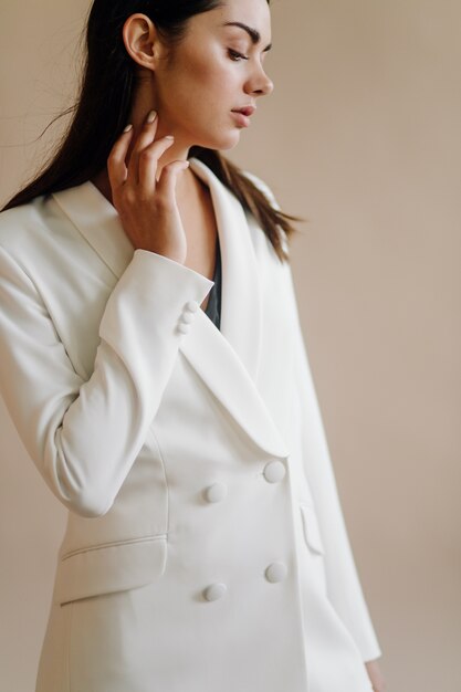 Fashion portrait of young elegant woman