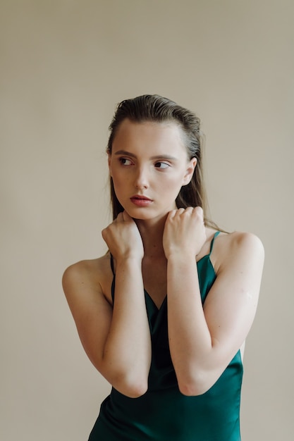 Fashion portrait of young elegant woman