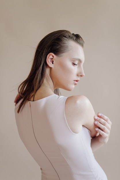 Fashion portrait of young elegant woman