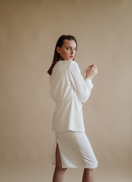 Fashion portrait of young elegant woman