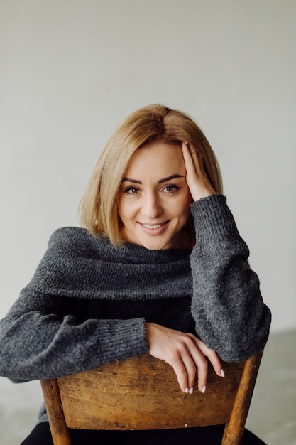 Fashion portrait of young elegant woman