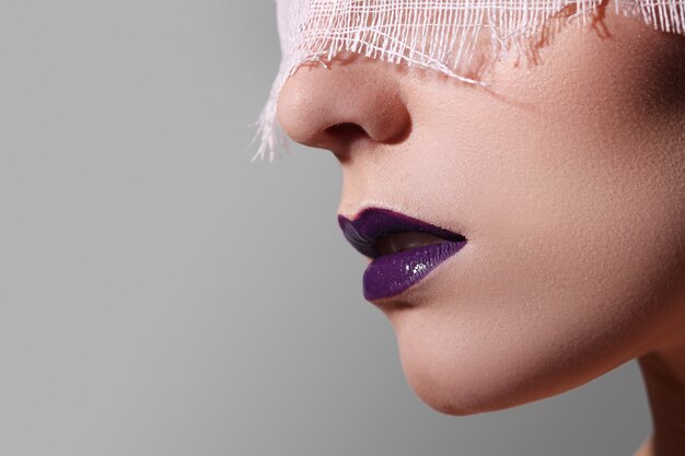 Fashion purple lips