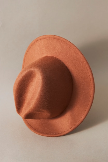 Foto gratuita cappello fedora alla moda in studio