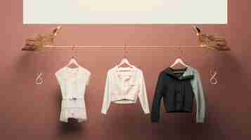 Free photo fast fashion concept with clothing on hangers