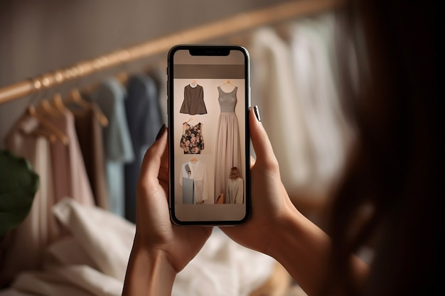 Foto gratuita concetto di fast fashion con negozio di abbigliamento completo