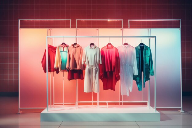 Fast fashion concept with full clothing store